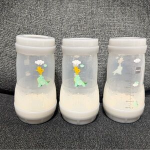 Mam 9 ounce bottles, White Baby Bottles - Set of 3